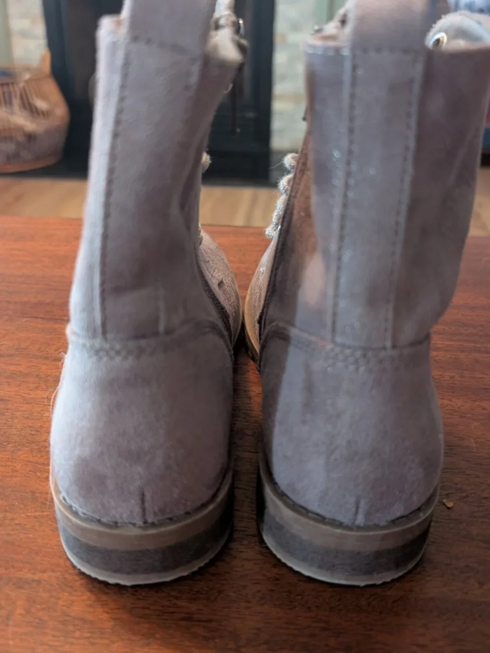 Crown Vintage Girls Taupe Boots - Size 2 - EUC